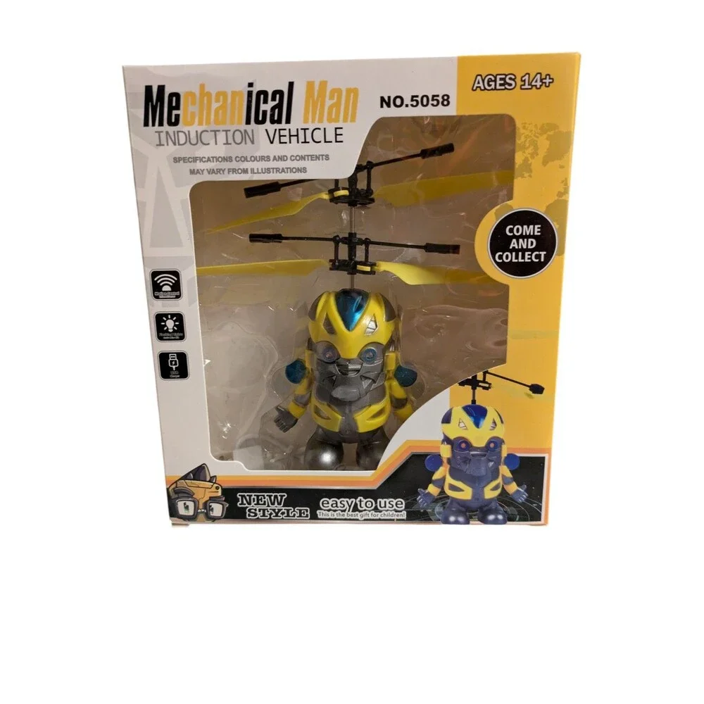 Mechanical Man Induction Flying Toy – Infrared Hand-Controlled Helicopter - Picture 2 of 4